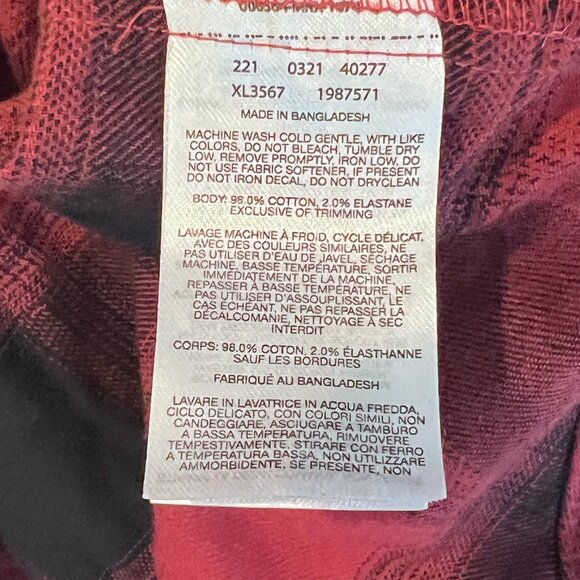 Columbia Red Plaid Flannel Shirt Dress Belted Roll Tab Sleeves Pockets Sz Small - Picture 12 of 13